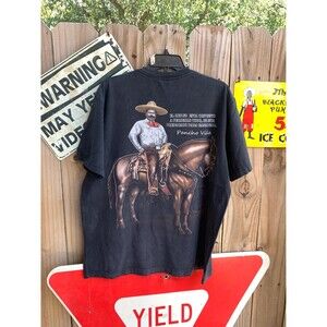 Vintage 90s Pancho Villa Mexican revolutionary Heroe Tshirt  XL